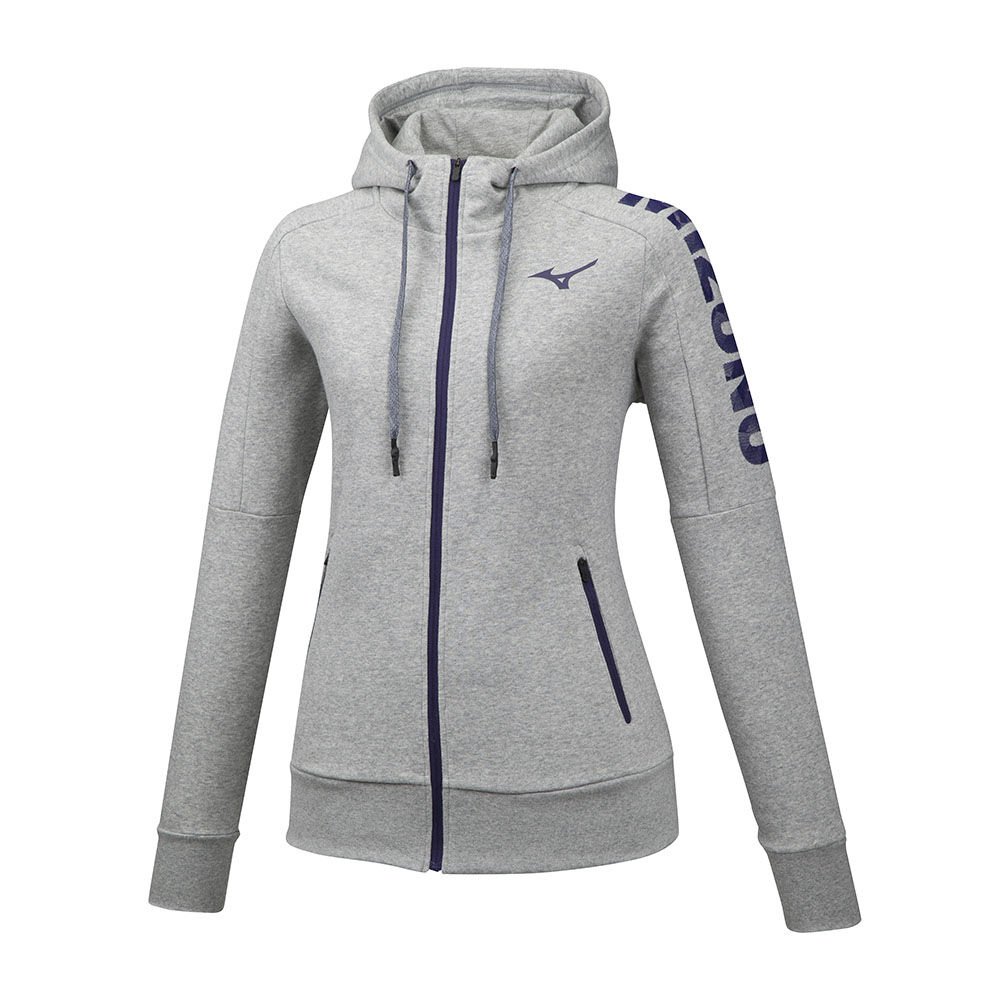 Damske Mikina Mizuno Heritage Zip Siva Vypredaj GMAW73924